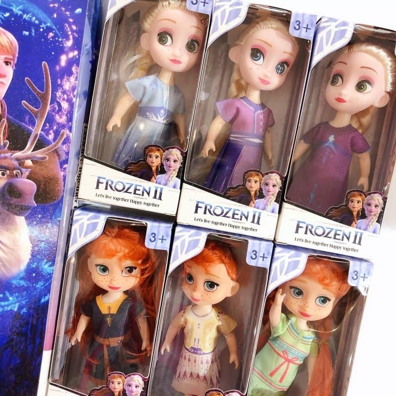 Set 6 búp bê elsa anna frozen 2 cho bé