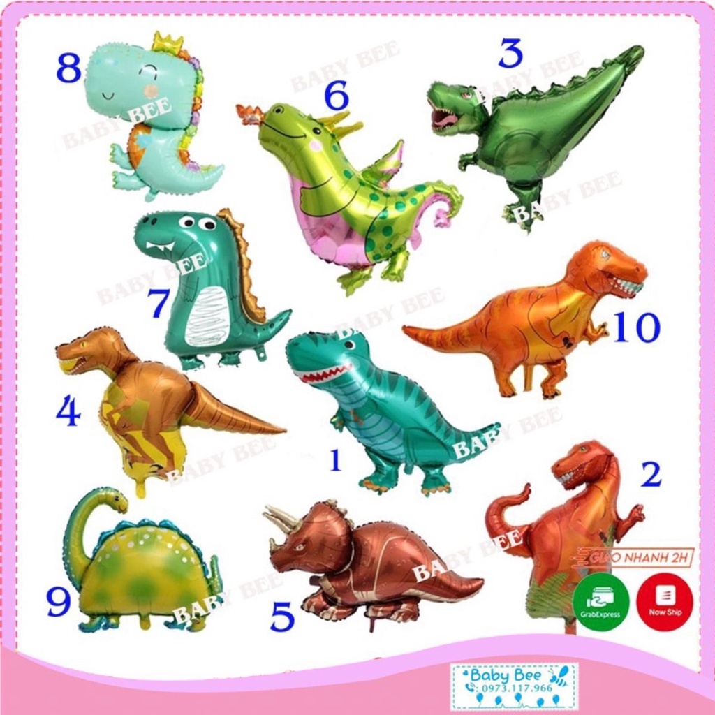 Bóng Trang Trí Khủng Long Nhiều Mẫu Size Đại