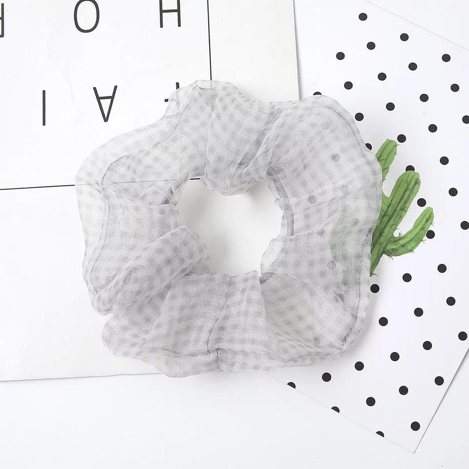 [HCM]DÂY CỘT TÓC VẢI LƯỚI VOAN CHIFFON CHUI BUỘC TÓC SCRUNCHIES MÀU XINH HOT TREND 2019 - VANI STORE