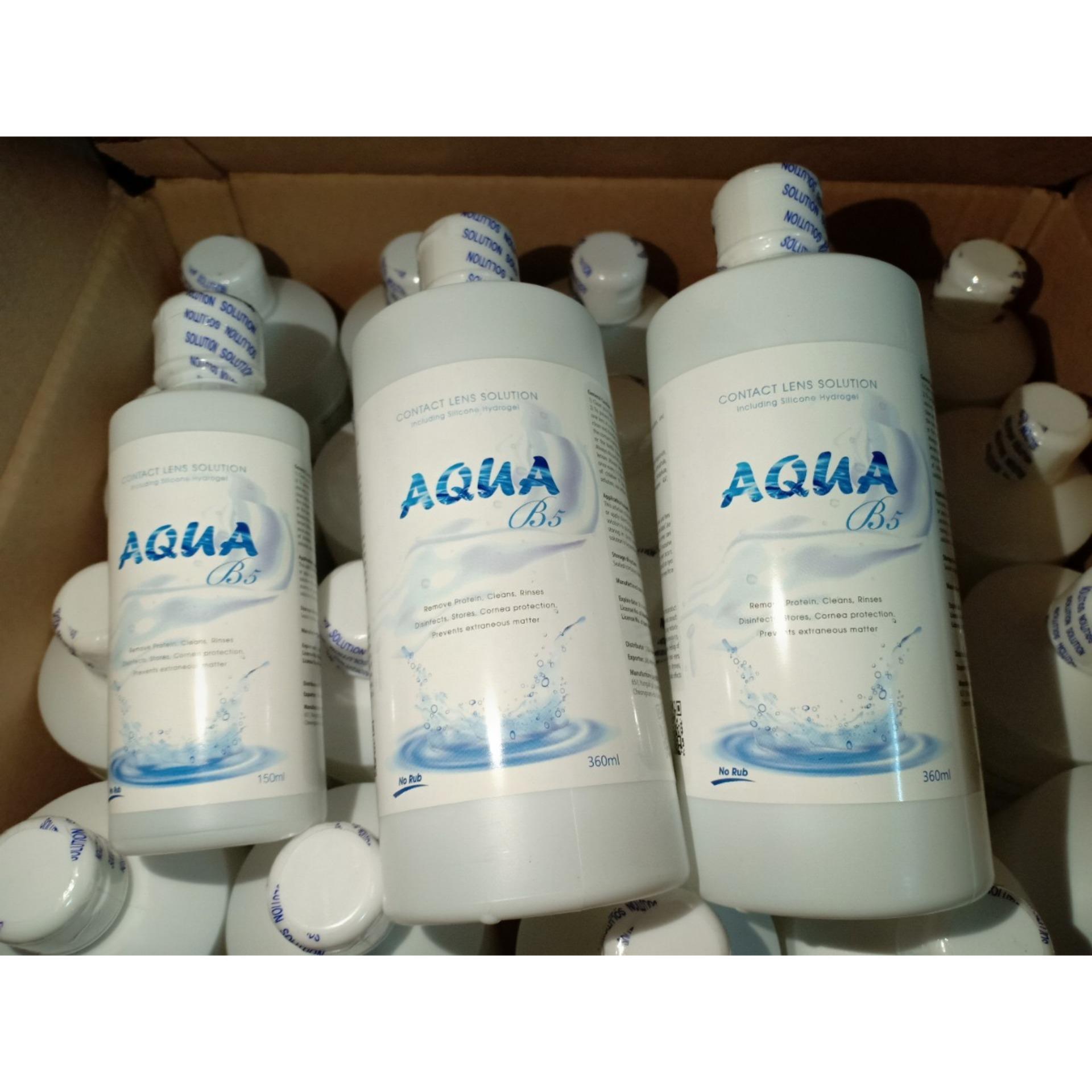 [HCM]Nước ngâm lens AQUA chai lớn 360ml ( 3 chai )