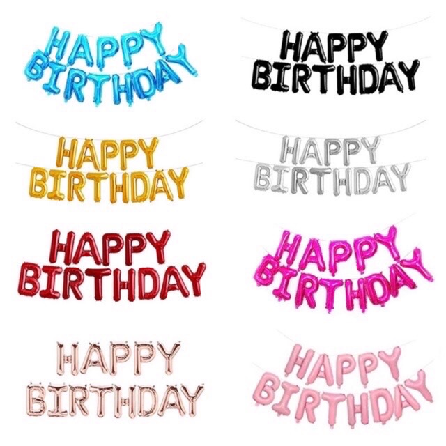 Bóng chữ happy birthday