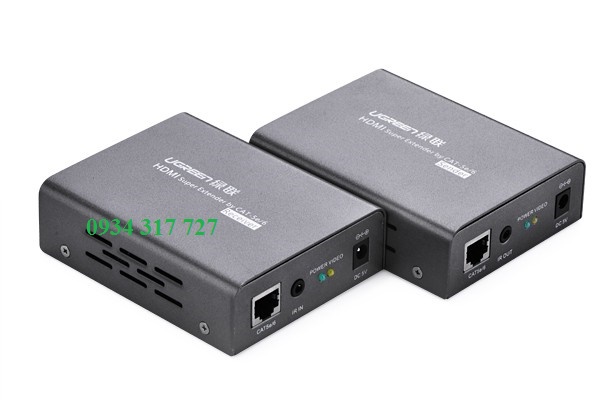 Bộ kéo dài tín hiệu hdmi 50m, 70m, 100m qua cáp lan cat5, cat6 ugreen chính hãng