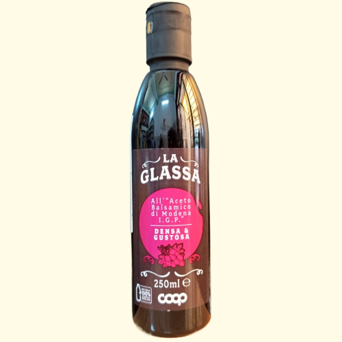 COOP + Chai 250ml + SỐT KEM GIẤM Ý GLAZE MODENA BALSAMIC Densa & Gutosa Aceto Balsamico