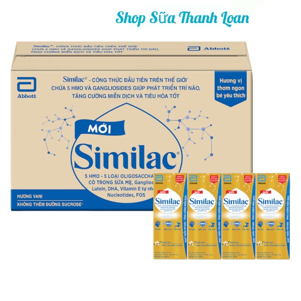Combo thùng 48 hộp sữa bột pha sẵn similac iq 180ml.