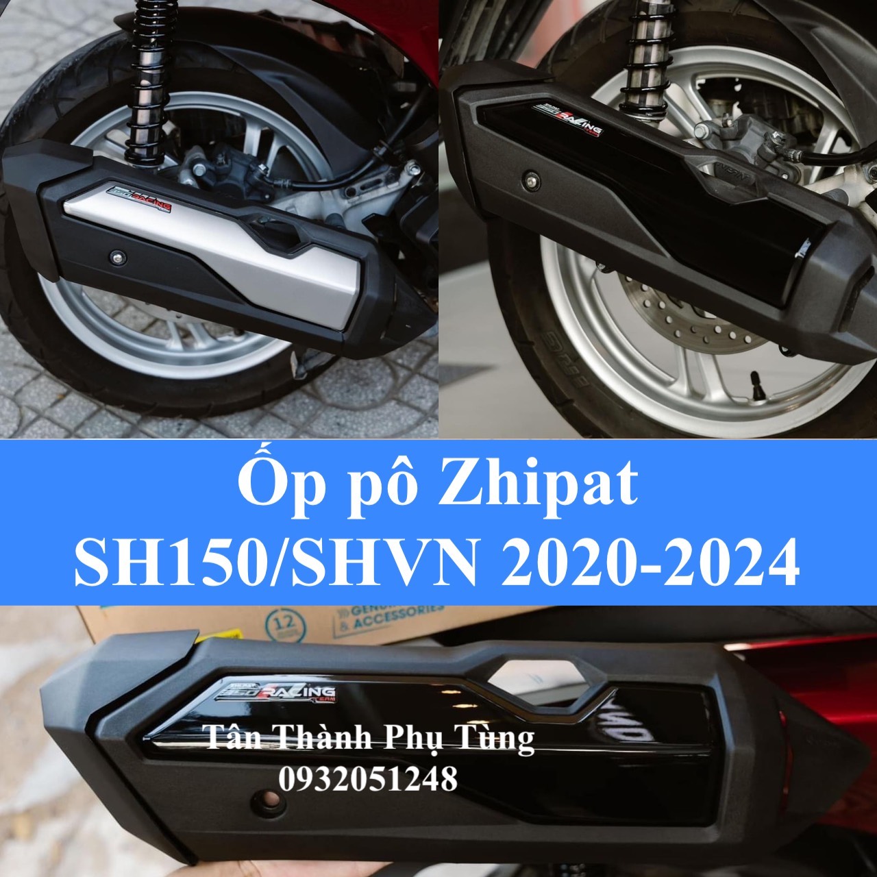 Ốp pô Zhipat SH 150 SHVN 2020-2024 gắn như zin kiểu ADV 350  hàng chính