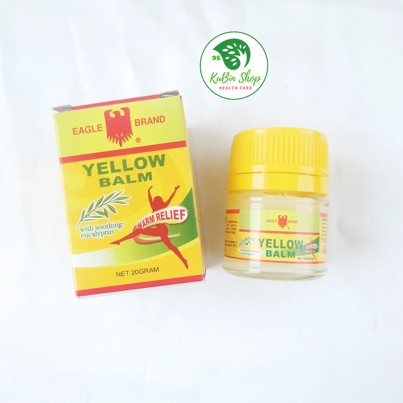 Dầu cù là con ó yellow balm 20g - cao xoa vàng eagle brand