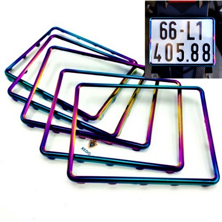 ỐP VIỀN BIỂN SỐ TITAN LOẠI DÀY ĐẸP CHO XE MÁY XE ĐIỆN SIÊU ĐẸP , ỐP KHUNG BIỂN SỐ TITAN SIÊU ĐẸP CHO CÁC LOẠI XE