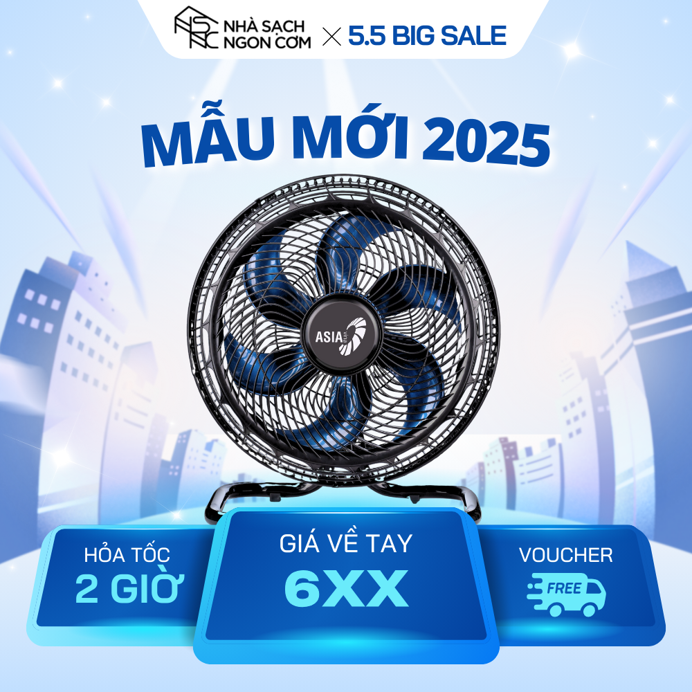 Quạt sàn asia turbo plus 2025 90w 6 cánh