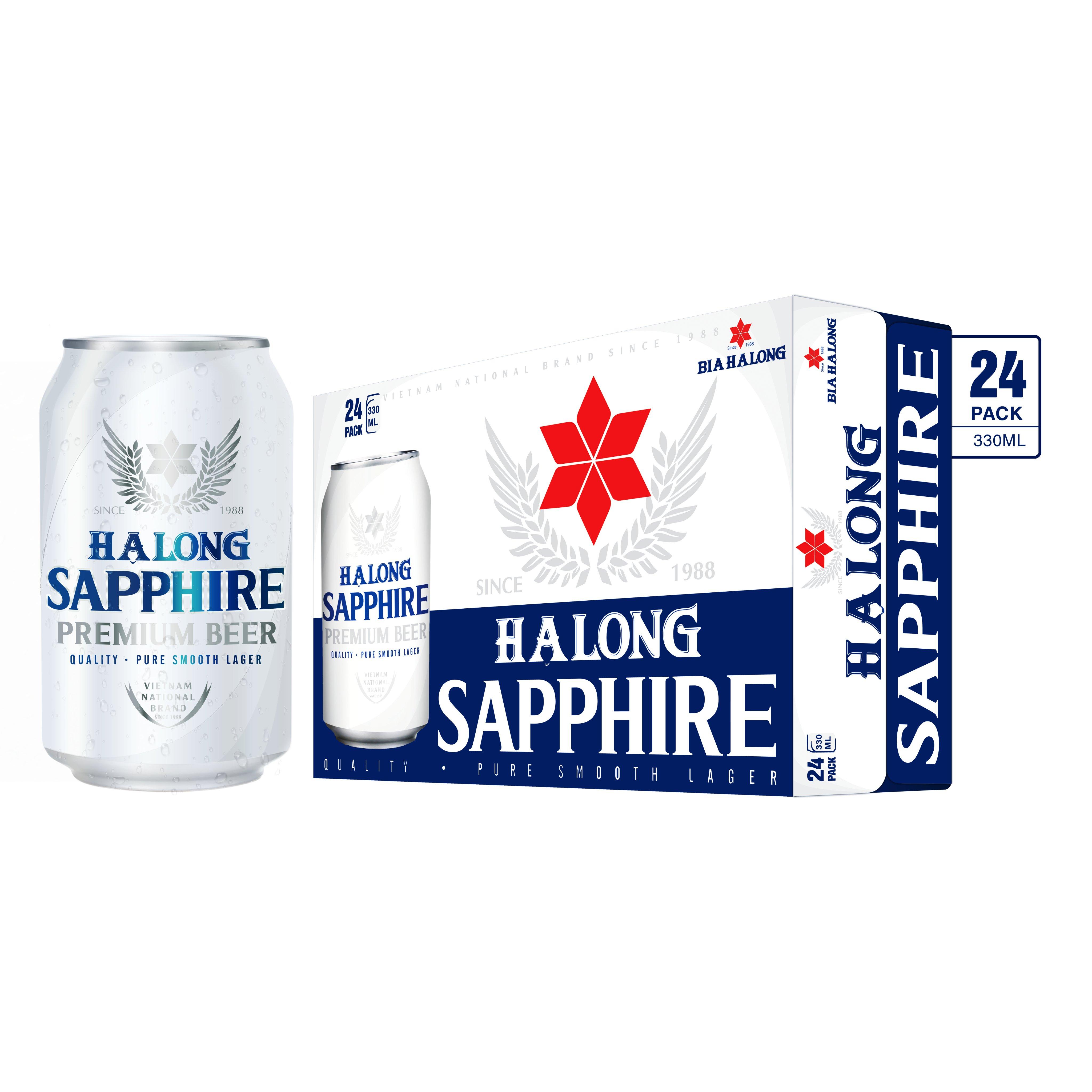 Thùng Bia Hạ Long Sapphire 24 Lon
