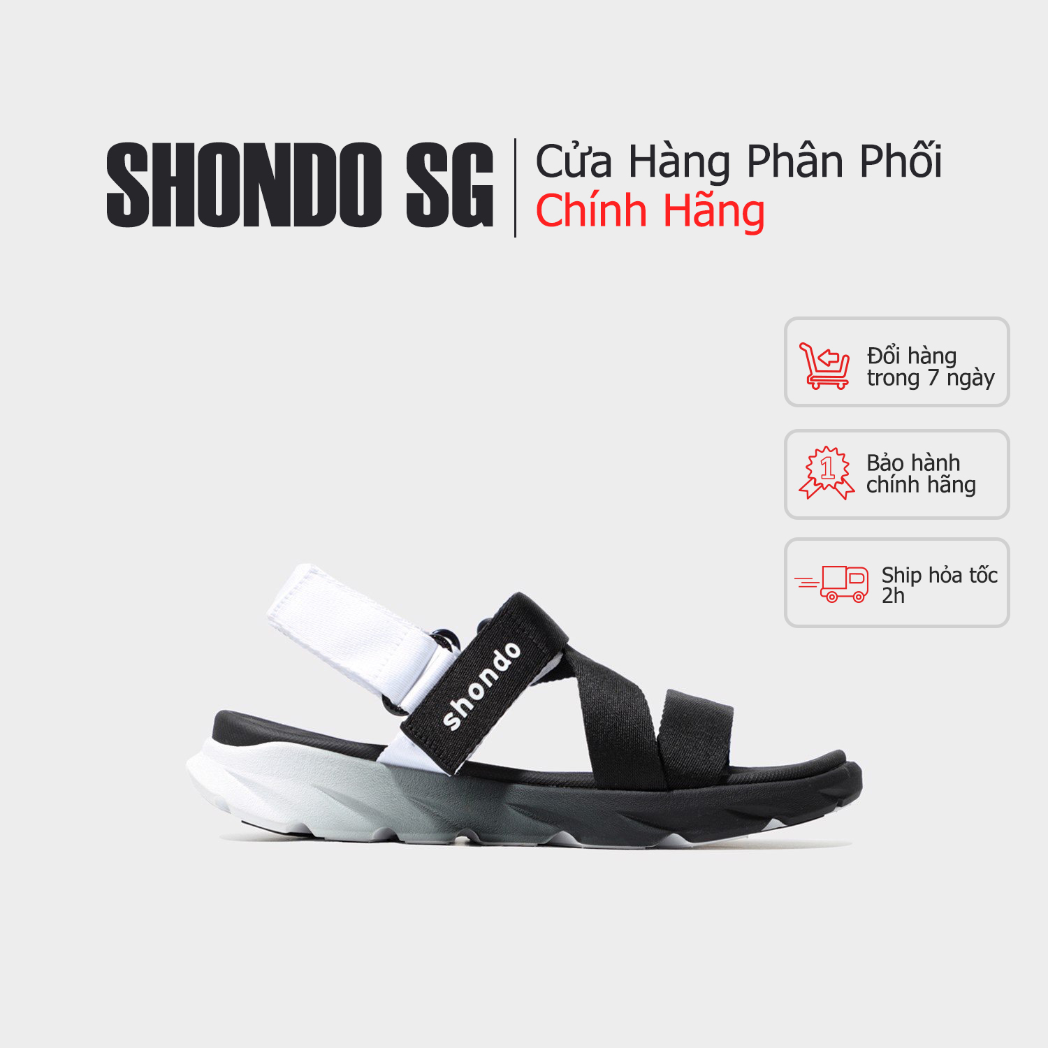 [Ảnh thật] Sandals F6 Sport ombre đế 2 màu đen trắng F6S0110 mẫu mới nhất