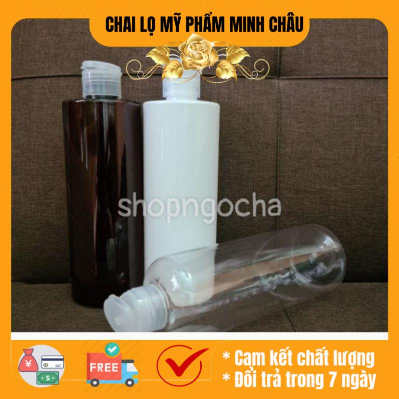 Chai nhựa pet Nắp Bật 500ml cao chiết mỹ phẩm