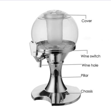 Tháp bia lõi đá 3,5l, máy rót đồ uống, bình chứa và rót bia dùng cho quầy bar