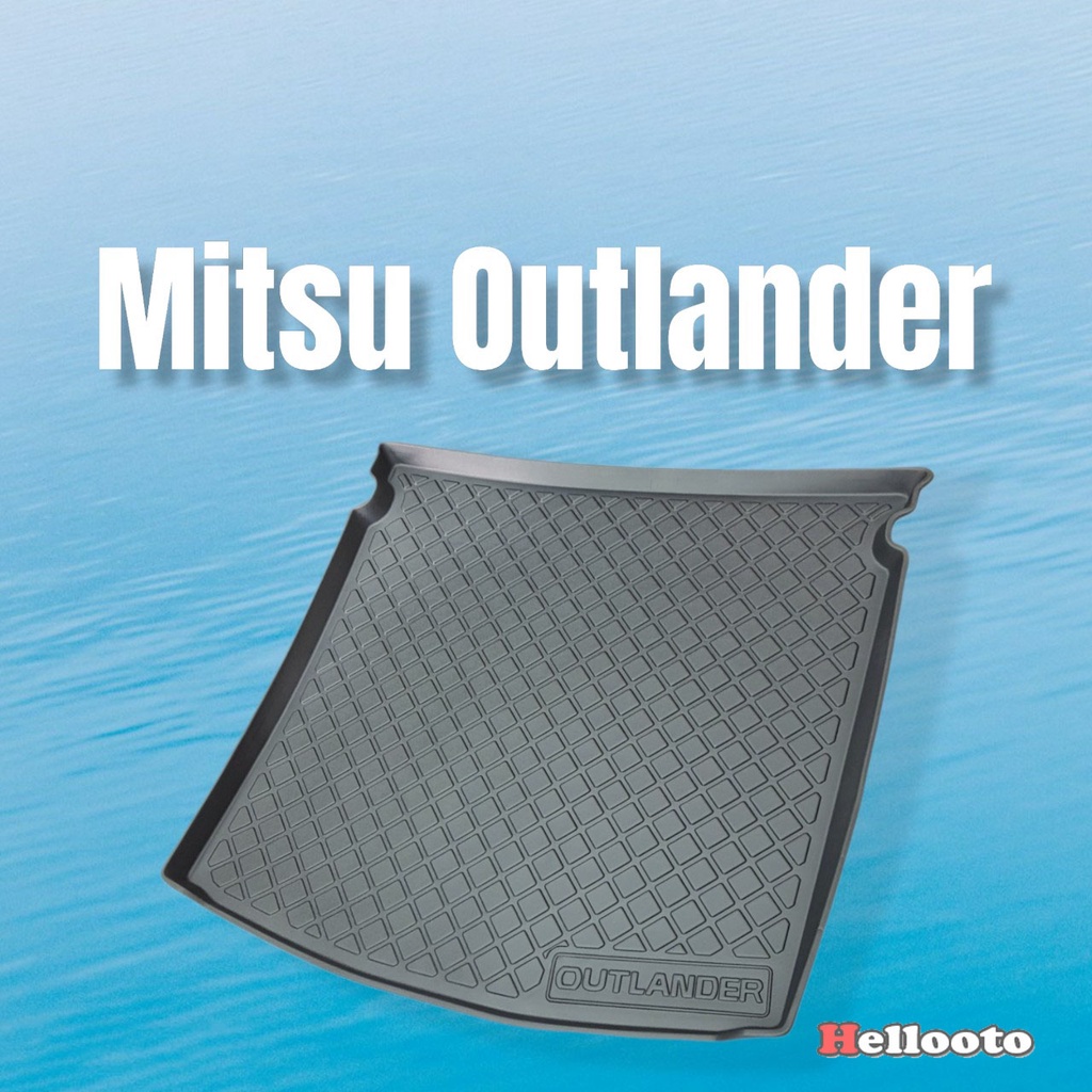 Lót Cốp Nhựa Xe Mitsu Outlander 2018 2019 2020 2021 Chất Liệu Nhựa Dẻo Cao Cấp Chống Thấm Nước, Không Mùi, Có Độ Bền Cao, Dễ Dàng Vệ Sinh Lau Rửa