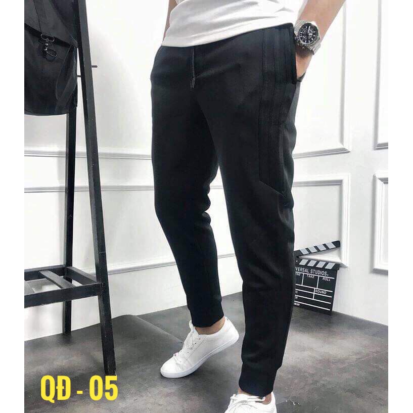 Quần Thể Thao Nam 3 Sọc, Quần Jogger Nam Thể Thao Cạp Chun Có Khóa Kéo Tiện Dụng