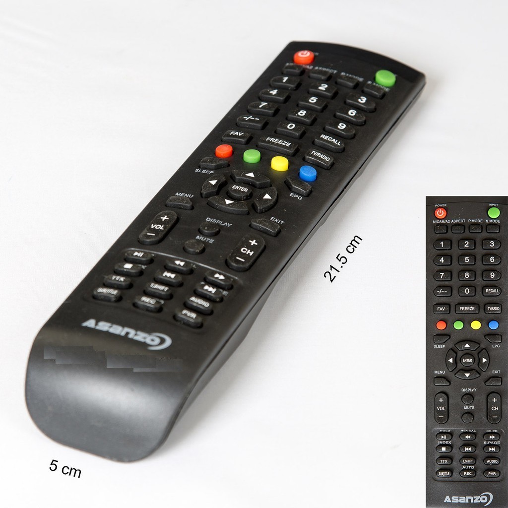 Asanzo Dài - Remote điều khiển Tivi truyển hình Asanzo LCD thường Không có mạng (Giống mẫu mới dùng được)