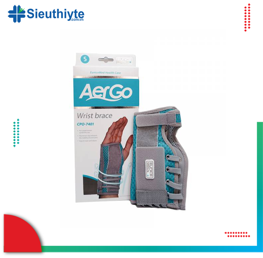 Đai nẹp cố định khớp cổ tay cao cấp Aergo CPO-7401