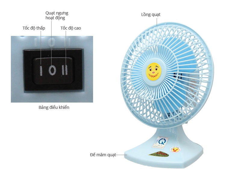 Quạt bàn Lifan B106 [ GIAO MÀU NGẪU NHIÊN ] - PP Điện Gia Dụng Hải Kim Long