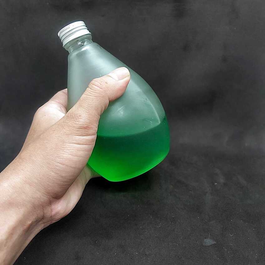 Chai Thủy Tinh 500ML Đựng Nước Ép mẫu giọt nước phủ mờ - Chai Detox 500ML nắp thiếc – Chai Đựng Trà Sữa - Bình Thủy Tinh Đựng Nước café sinh tố