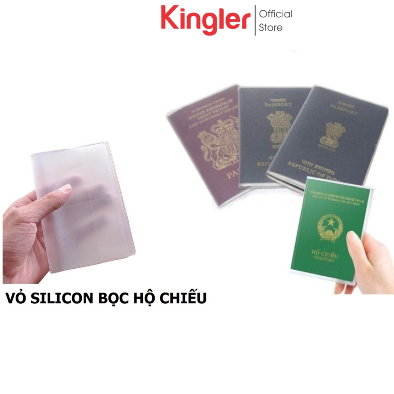 Vỏ bọc hộ chiếu - vỏ passport trong suốt, ví đựng hộ chiếu dẻo trong suốt, tiện dụng, an toàn khi đi du lịch. kingler 5310