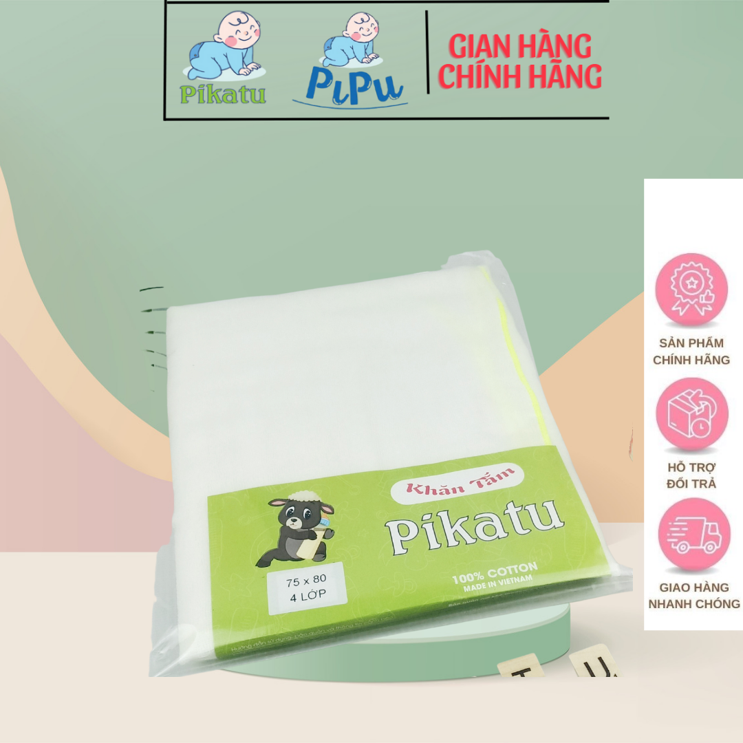 Khăn tắm cho bé cuốn biên  PIKATU 5 Lớp 75 x 80