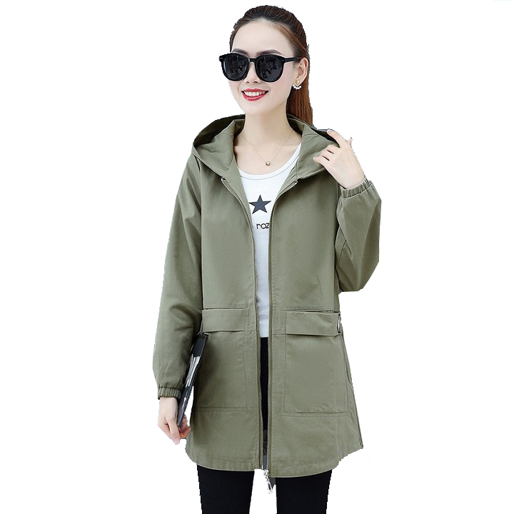 [HCM]áo khoác kaki nữ măng tô cao cấp phối nón