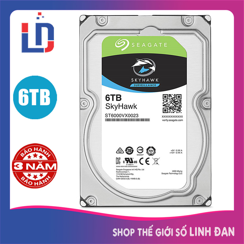 [Trả góp 0%]Ổ cứng máy tính Seagate Skyhawk 6TB 4TB 2TB check serial Seagate - SK TH