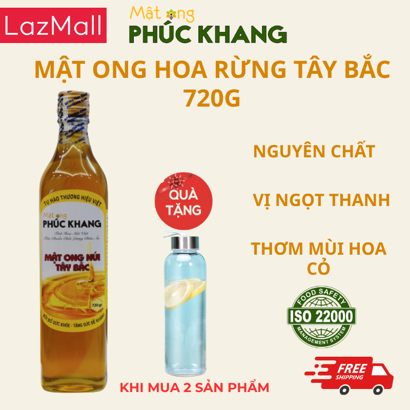  Mật Ong Rừng Tây Bắc Phúc Khang 720g Hữu Cơ Nguyên Chất Thiên Nhiên Bổ Dưỡng Xuất Xứ Việt Nam Hàng Chính Hãng Thu Hoạch 2025 