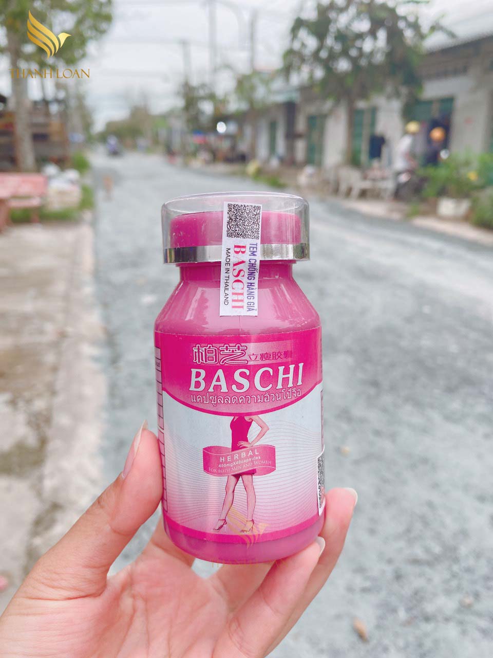 Viên Giảm Cân Baschi Hồng - Chính Hãng - Mẫu Mới - Hộp Nhựa - Thái Lan - 40 Viên - Thanh Loan