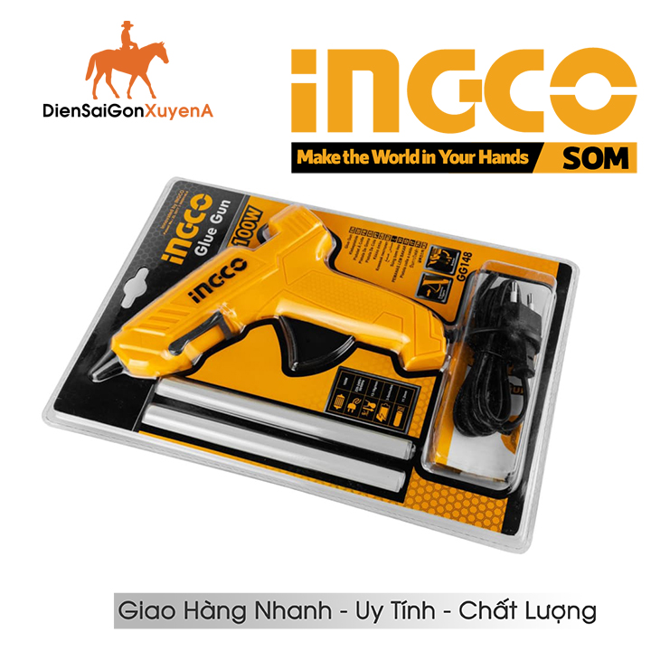 Dụng cụ bơm keo điện 100w ingco gg148