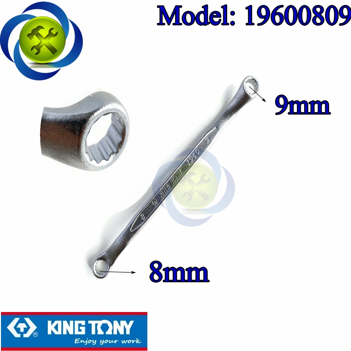 Cờ lê hai đầu tròng 8mm và 9mm kingtony 19600809