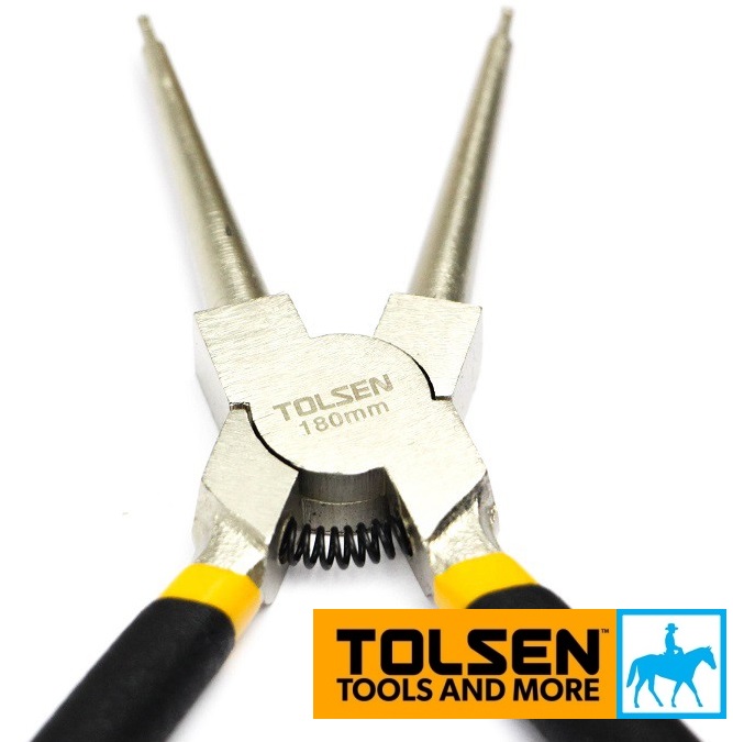 Kềm phe mũi thẳng ra 180mm 7inch tolsen 10077