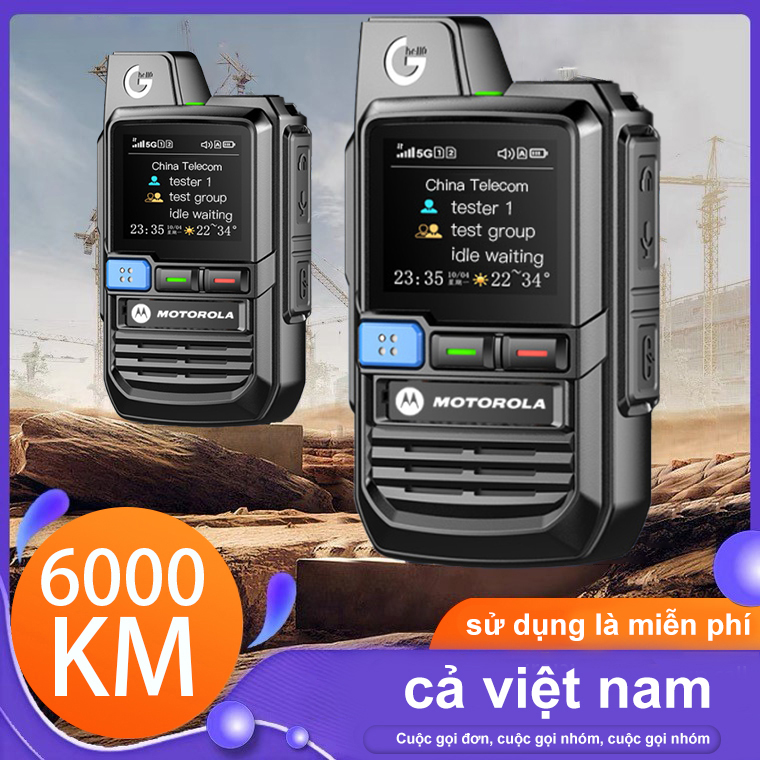 Bộ đàm motorola r600 không giới hạn khoảng cách liên lạc nội bộ thời gian chờ dài di động hơn 5000 km bộ đàm 4g 5g