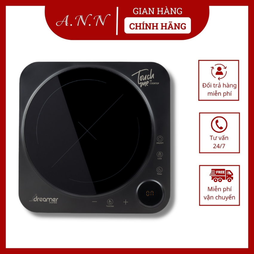 Bếp từ đơn, bếp điện từ, bếp từ cảm ứng dreamer dc-ih01b - hàng chính hãng - bảo hành 12 tháng