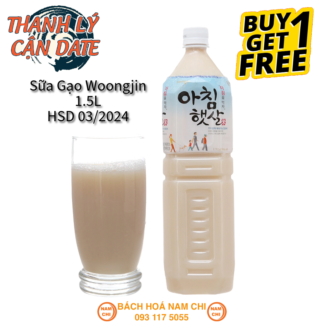 Sữa gạo rang woongjin 1.5l - hàn quốc