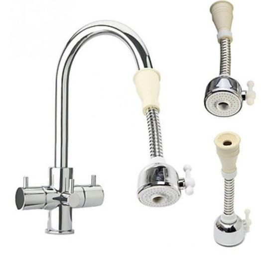 Đầu vòi chậu rửa bát đa năng - đầu vòi hoa sen rửa chén tăng áp xoay 360 độ