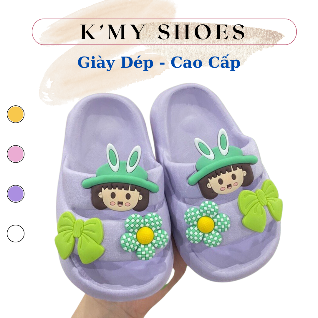 Dép lê cho bé, dép sakura stiker cho bé gái cực kỳ dễ thương size 24-35 mg2325