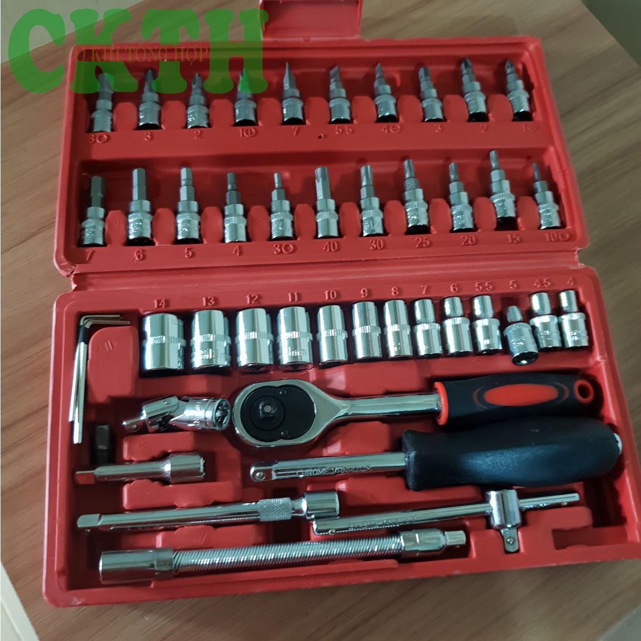 Bộ dụng cụ mở bu lông ốc vít đa năng 46 chi tiết - bộ dụng cụ sửa chữa