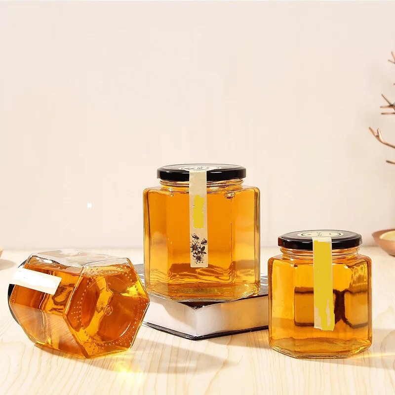 Hũ thủy tinh lục giác đựng thực phẩm