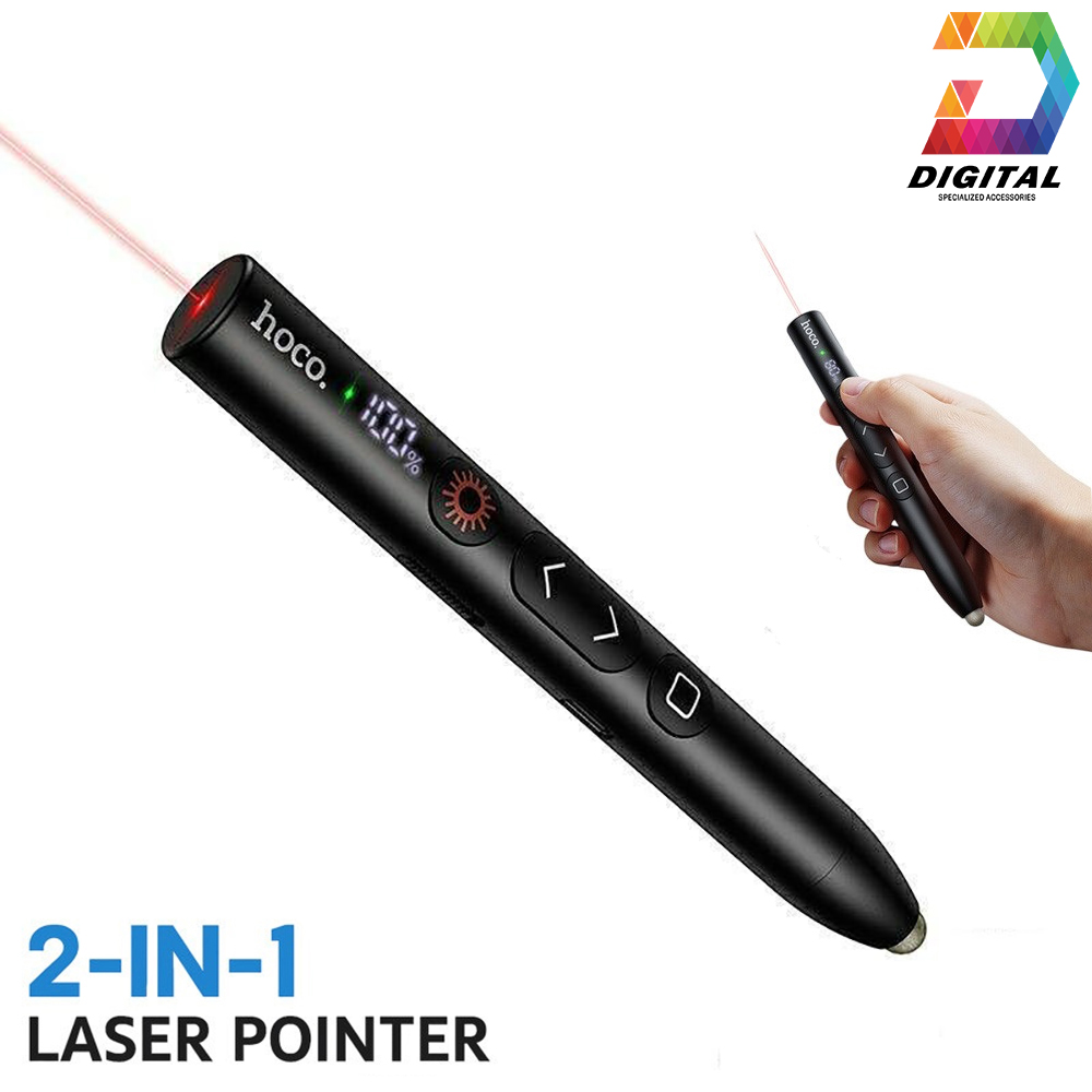 Bút trình chiếu laser 2 in 1 hoco gm203 wireless presenter chính hãng