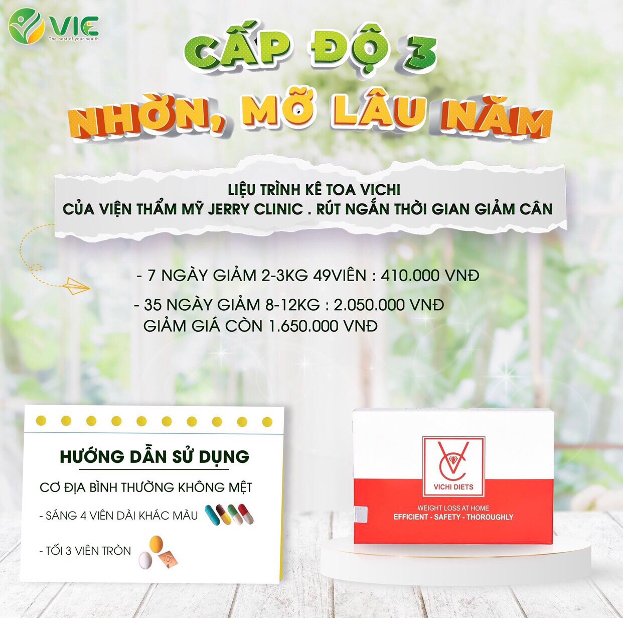 - 1 hộp giảm cân vichi diets - khomyphamct