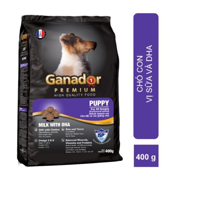 Thức ăn chó ganador puppy dha dành cho chó con 400gr