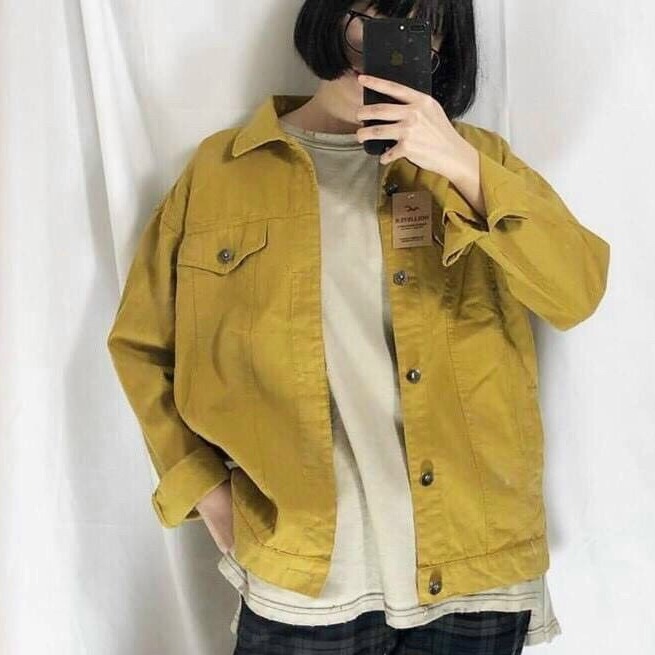 [HCM]ÁO KHOÁC JEAN NỮ FORM RỘNG CAO CẤP THỜI TRANG SKYFASHION MS5