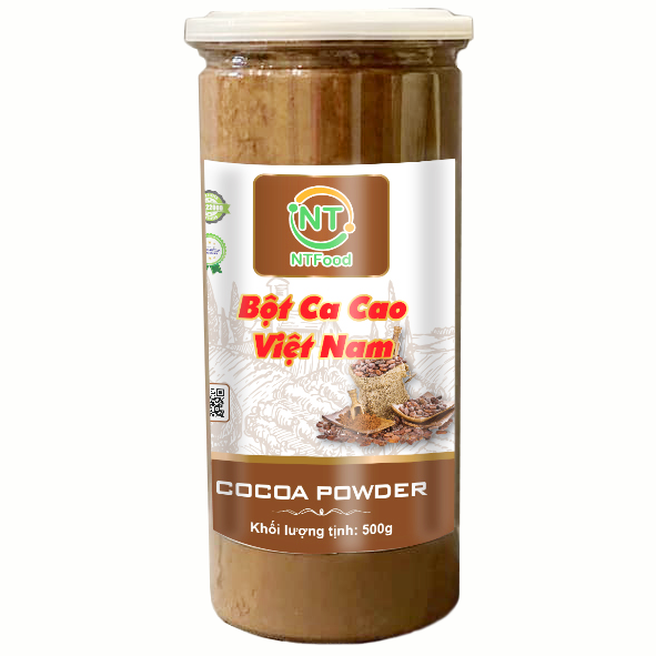 Bột Cacao ĐăkLăk nguyên chất NTFood 500Gr - Nhất Tín Food