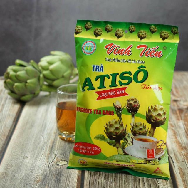 Bịch trà túi lọc Atiso đặc sản Vĩnh Tiến. Date mới 24 tháng.