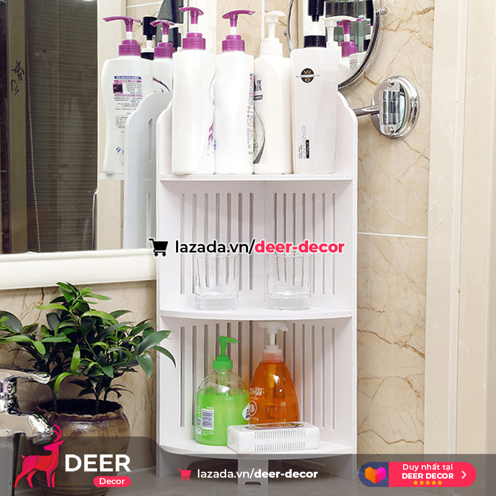 Kệ góc để mỹ phẩm, để phòng tắm 60x22cm - deer decor
