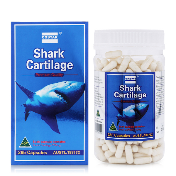 Sụn cá mập costar blue shark cartilage 750mg 365 viên giảm đau nhức xương