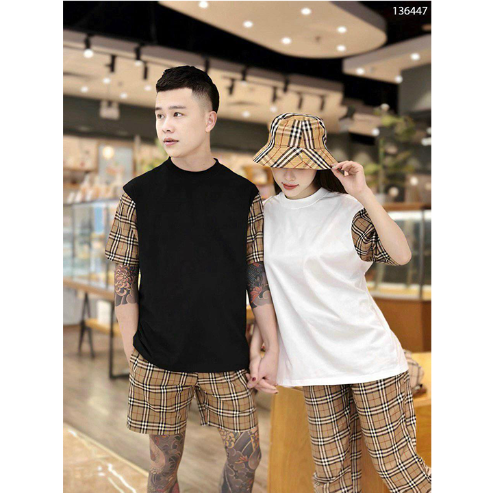 Bộ đồ mặc mùa hè chất liệu cotton họa tiết cực đẹp phù hợp cả nam và nữ