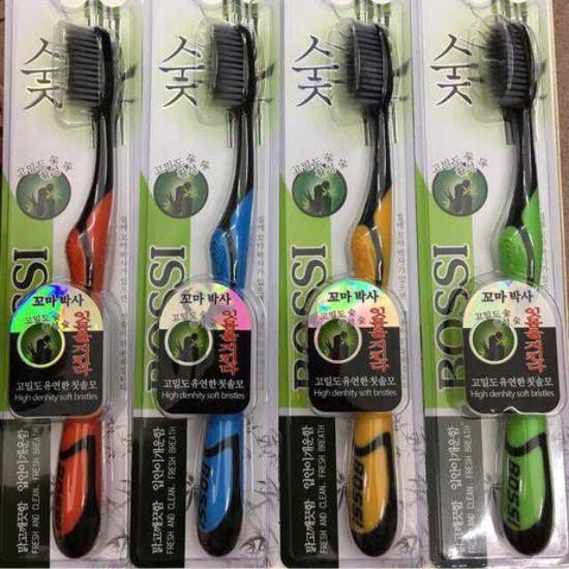 ✒▫  Bàn chải đánh răng Bossi than tre hoạt tính Hàn Quốc