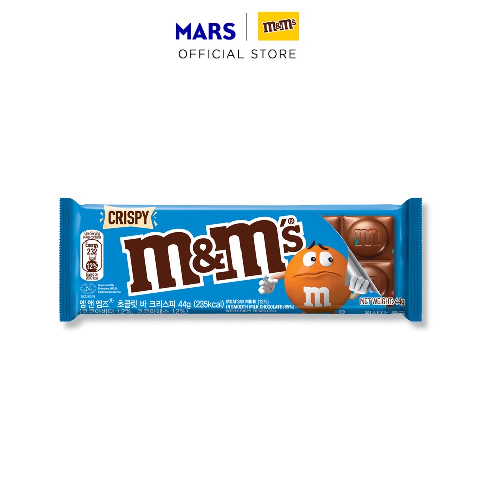 Kẹo sô cô la M&M'S Crispy siêu giòn thanh 44g