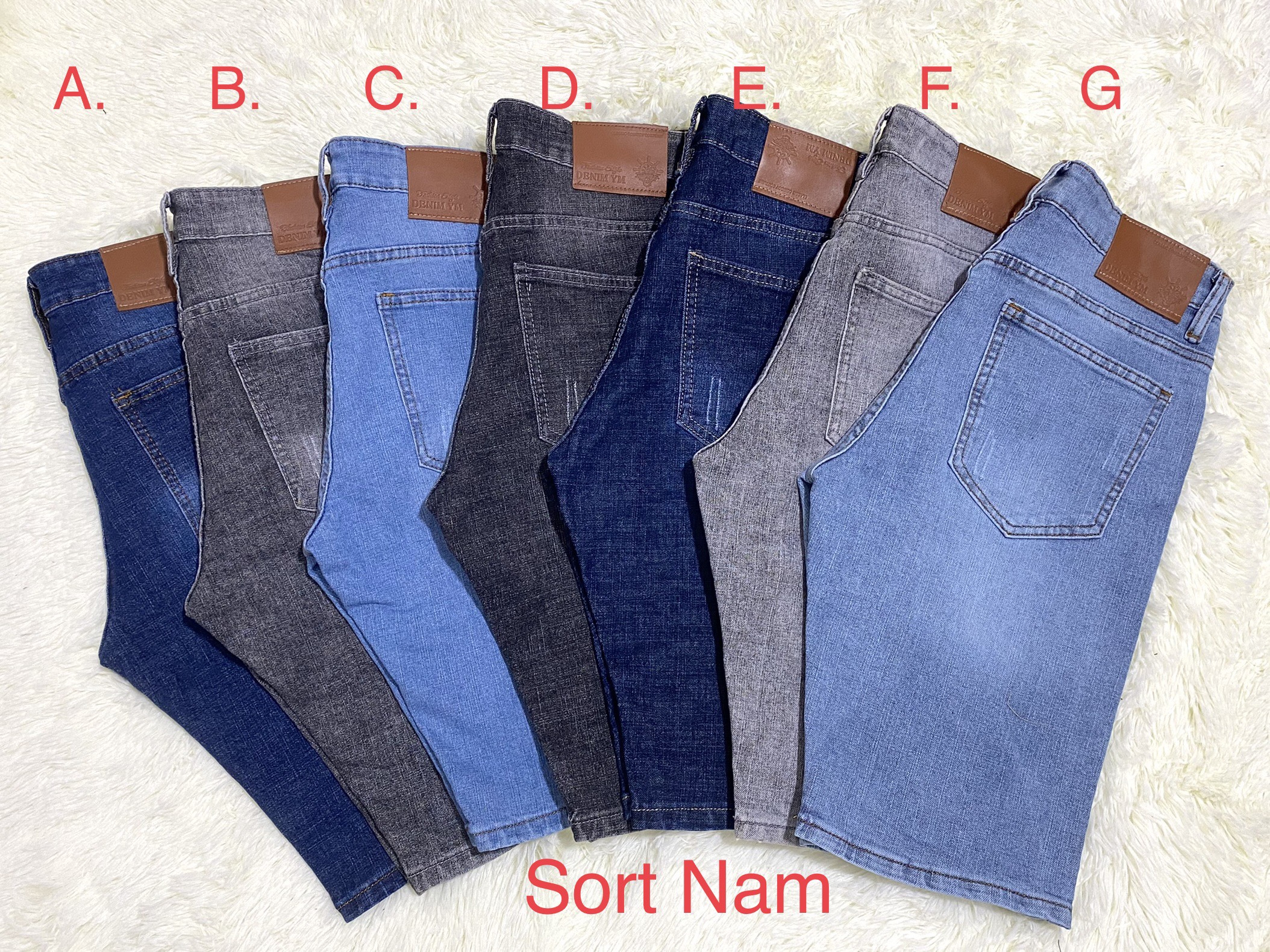  Quần  Sort Jean nam Cao cấp size 28 đến 38  FREESHIP khi mua hàng  Vải dày và co giãn 
